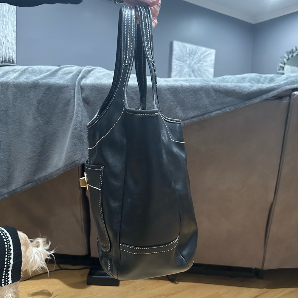Vintage Coach Legacy XL Ergo Tote Black Leather Bag 10744 - Picture 2 of 7